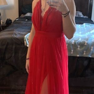 red prom dress